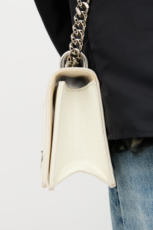 Dior Textured Patent Leather Diorama Bag