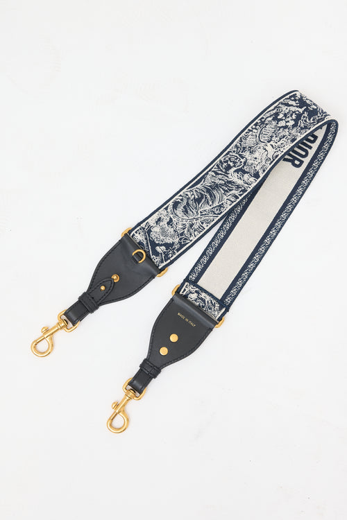 Dior Toile De Jouy Embroidered Bag Strap