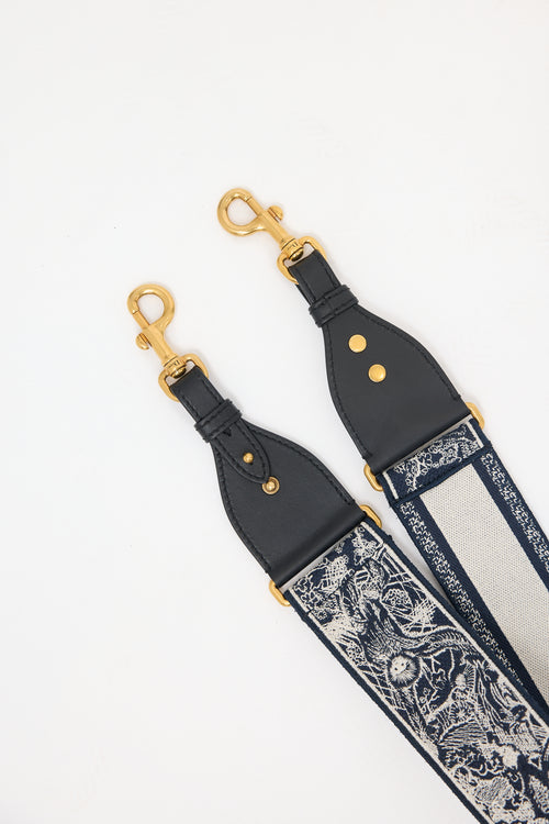 Dior Toile De Jouy Embroidered Bag Strap