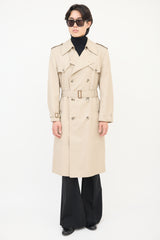 Dior Vintage Beige Cotton Belted Trench Coat