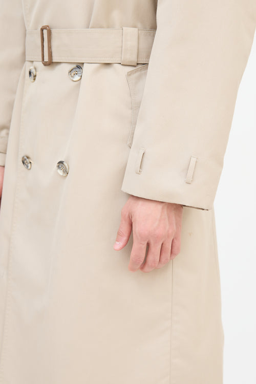 Dior Vintage Beige Cotton Belted Trench Coat