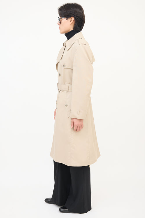 Dior Vintage Beige Cotton Belted Trench Coat