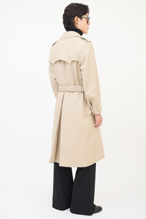 Dior Vintage Beige Cotton Belted Trench Coat