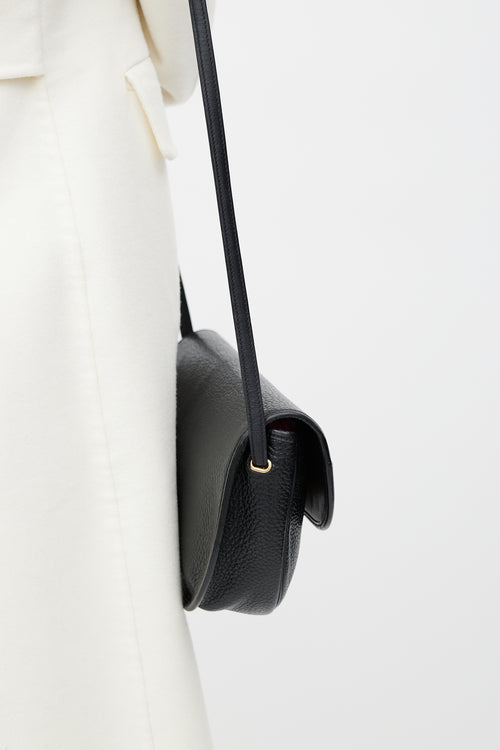 Dior Vintage Black Leather Crossbody Bag