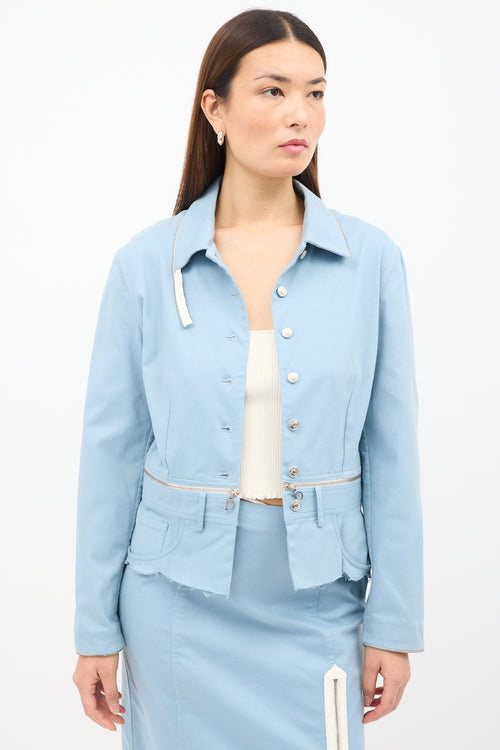 Dior 2000s Light Blue Zipper Set