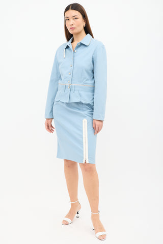 Dior 2000s Zipper Skirt Suit
