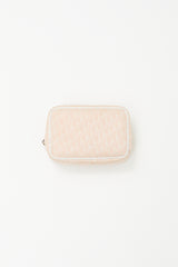 Dior Vintage Pink Monogram Canvas Zip Pouch