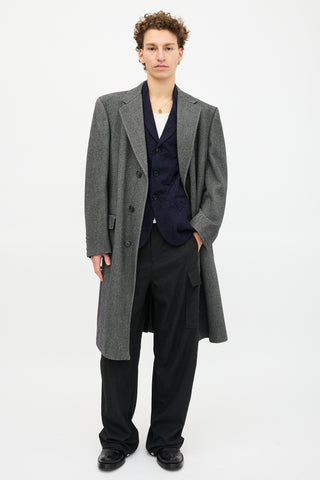 Dior Vintage Wool Pinstripe Coat