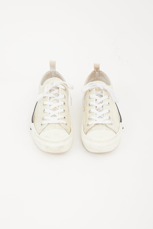 Dior White Mesh Monogram B23 Sneaker