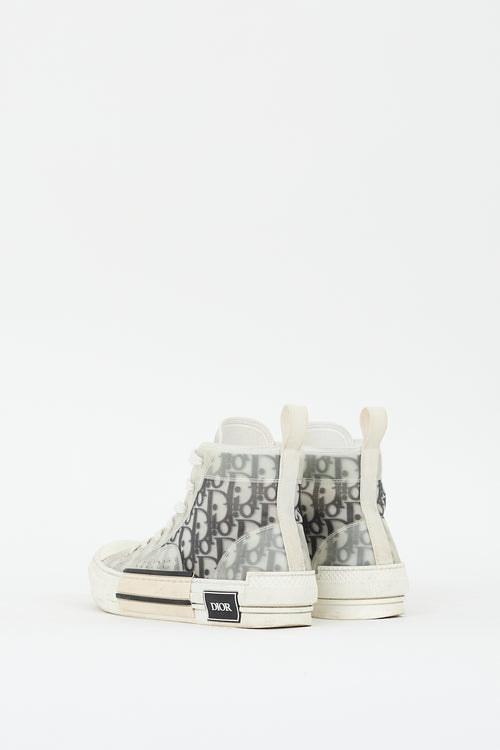 Dior White & Black B23 High Top Sneaker