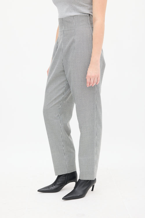 Dior White & Black Gingham Tapered Trouser