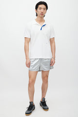 Dior White & Blue Embroidered Polo