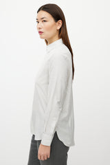 Dior White & Black Silk Checked Shirt