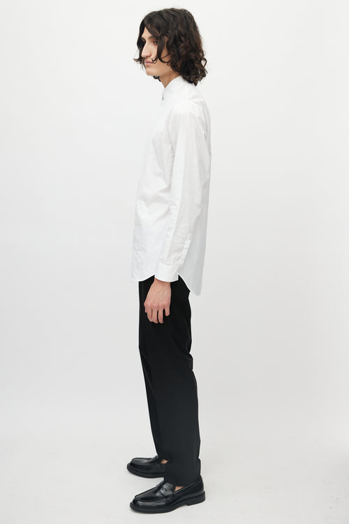 Dior White Cotton CD Button Up Shirt