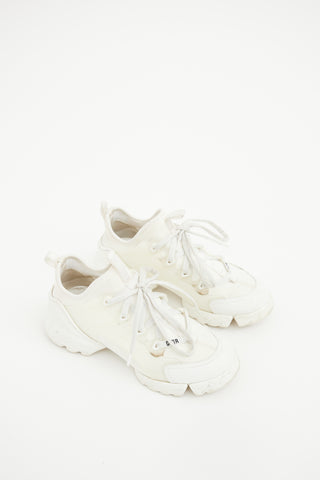Dior White D-Connect Sneaker