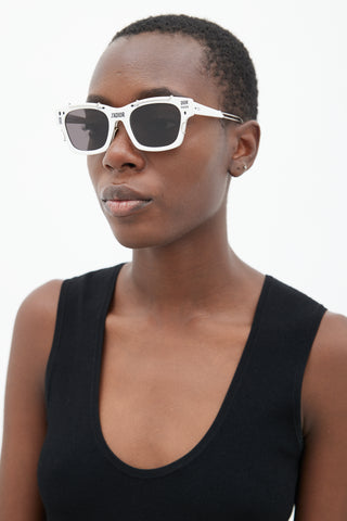 Dior White J'Adior SVSE Square Sunglasses