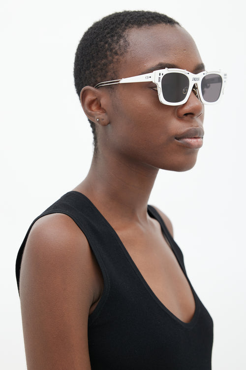 Dior White J'Adior SVSE Square Sunglasses