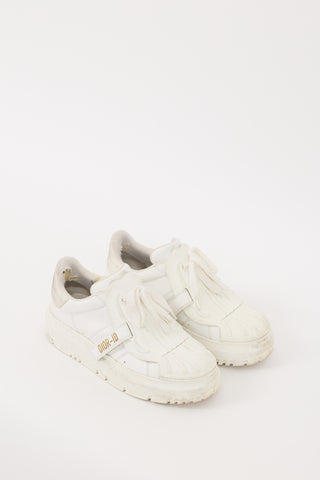 Dior White Leather & Rubber Dior-ID Sneaker