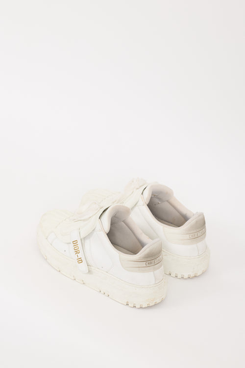 Dior White Leather & Rubber Dior-ID Sneaker