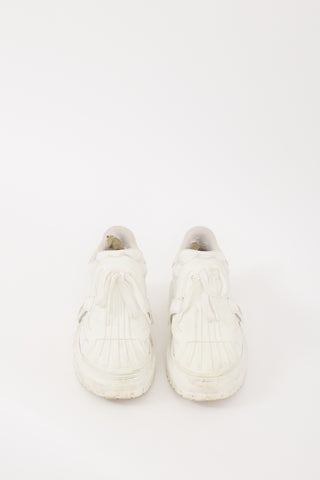 Dior White Leather & Rubber Dior-ID Sneaker