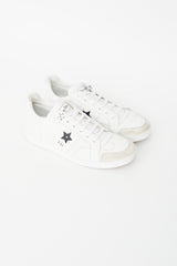 Dior White Leather Star Sneaker