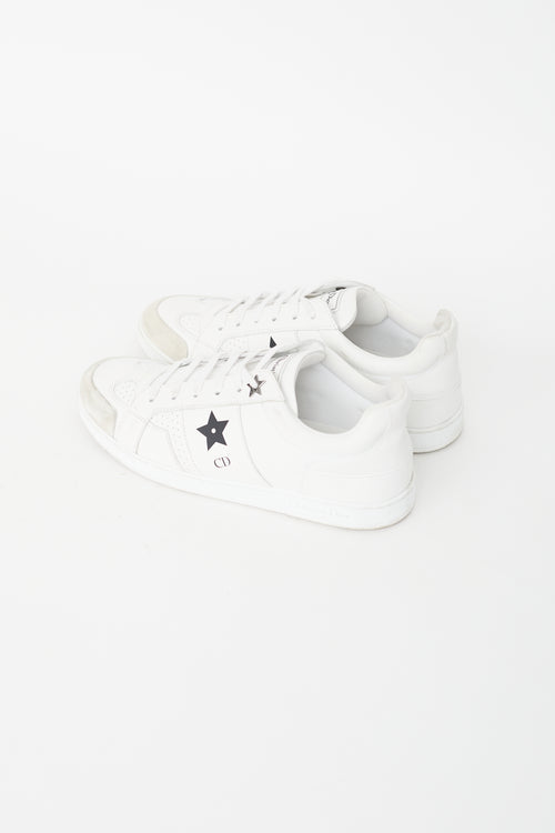 Dior White Leather Star Sneaker