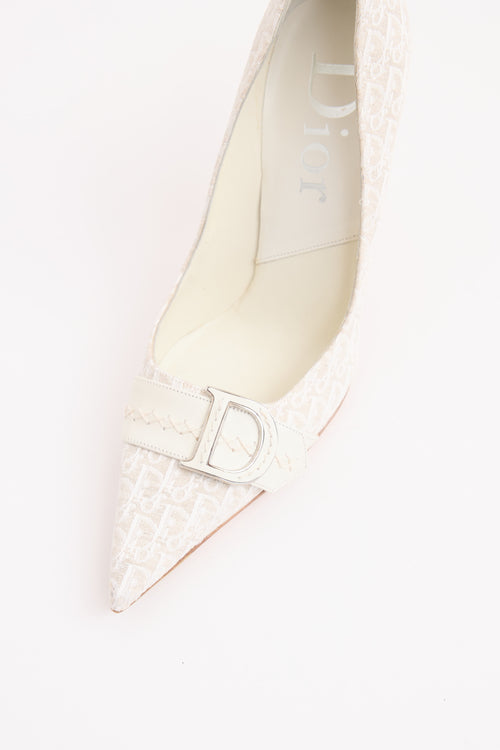 Dior Logo Wooden Heel Pump