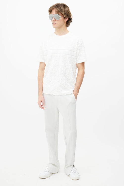 Dior White Monogram Terry T-Shirt