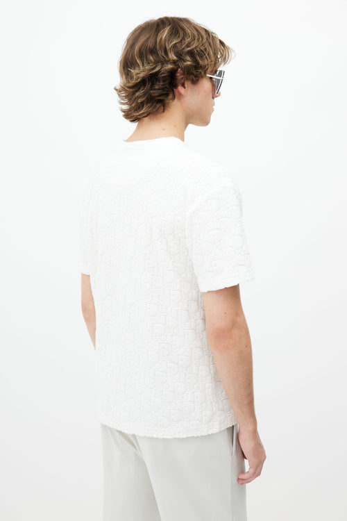 Dior White Monogram Terry T-Shirt