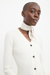 Dior White & Multi Silk D-Floral Mitzah Twill