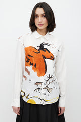 Dior White & Multicolour Print Shirt