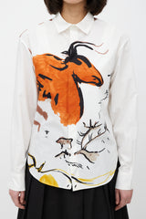 Dior White & Multicolour Print Shirt