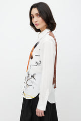 Dior White & Multicolour Print Shirt