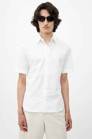 Dior White Short Sleeve Monogram Shirt