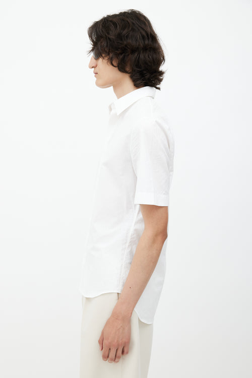 Dior White Short Sleeve Monogram Shirt