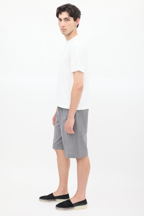 Dior White Terry Oblique T-Shirt