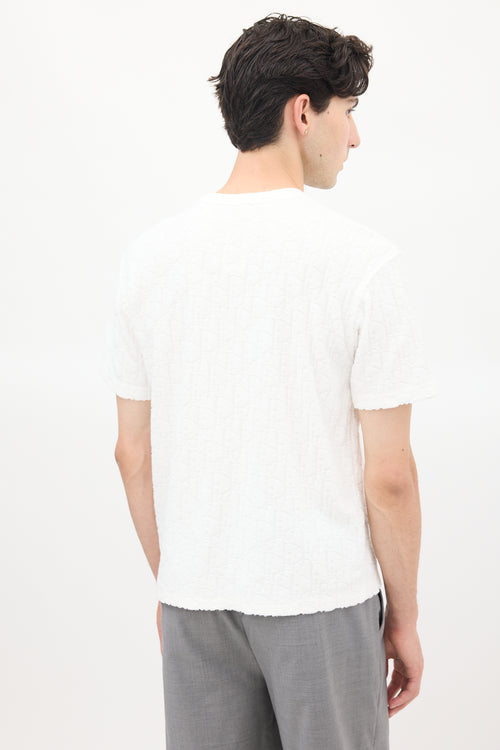 Dior White Terry Oblique T-Shirt