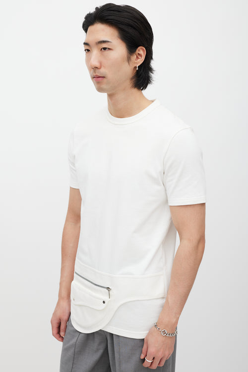 Dior White Waist Bag T-Shirt