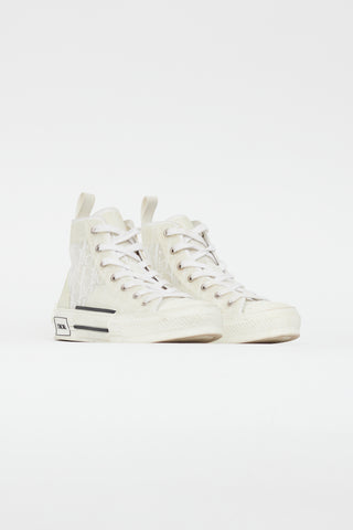 Dior White B23 Oblique Monogram Sneaker