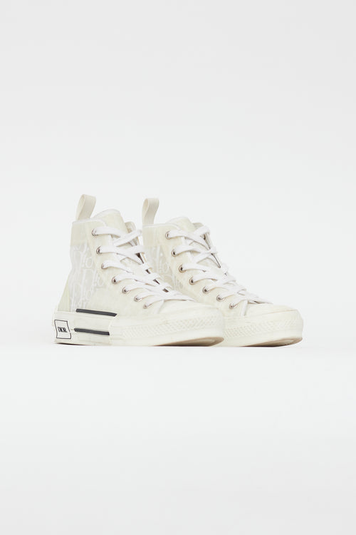 Dior White B23 Oblique Monogram Sneaker