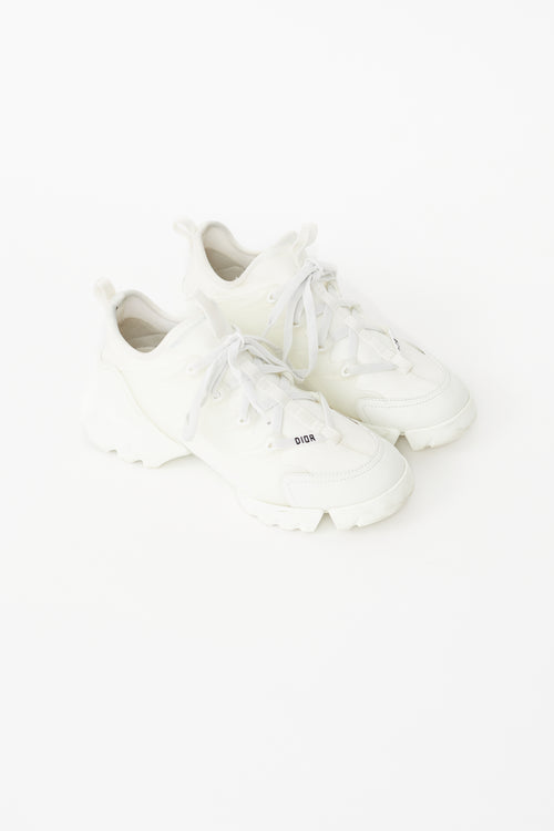 Dior White Neoprene D-Connect Sneaker