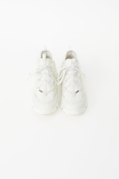 Dior White Neoprene D-Connect Sneaker