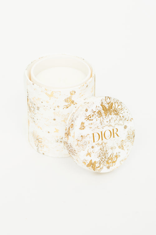 Dior White & Gold Toile De Jouy Candle