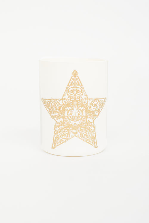 Dior White & Gold Toile De Jouy Candle