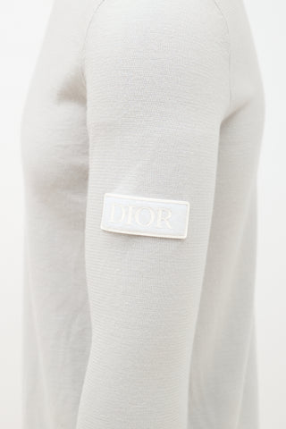 Dior Wool Velcro Logo Patch Sweater
