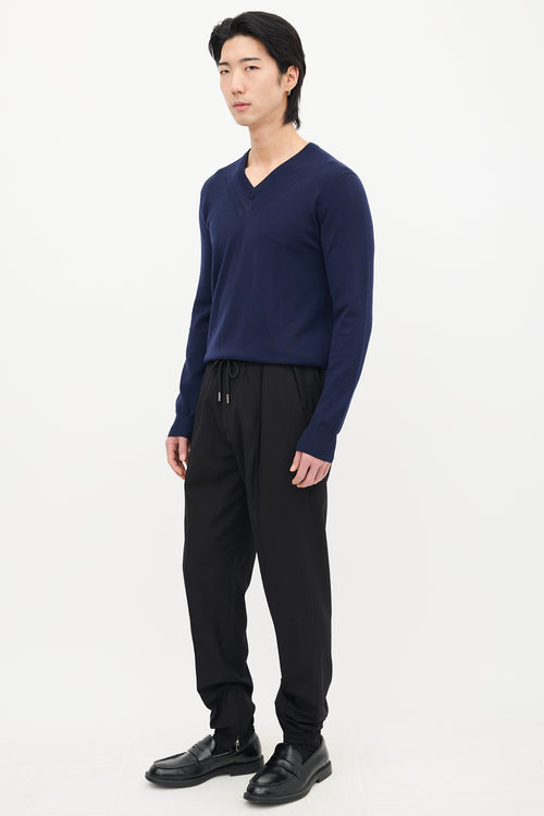 Dior Wool Crepe Drawstring Trouser