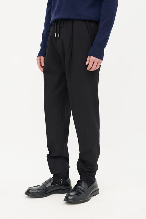 Dior Wool Crepe Drawstring Trouser