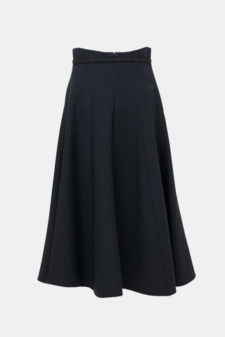 Dior Wool & Silk Belted Maxi Skirt