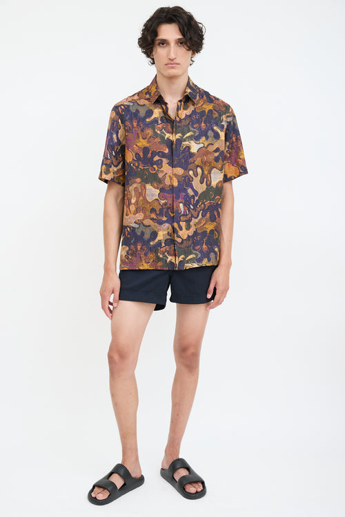 Dior X Peter Doig Brown & Multicolour Oblique Abstract Shirt