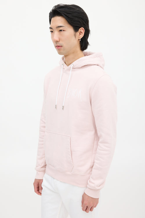 Dior X Raymond Pettibon 2019 Pink & White Logo Hoodie